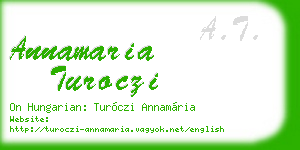annamaria turoczi business card