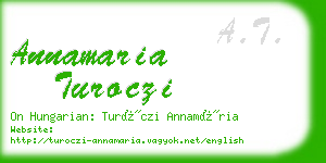 annamaria turoczi business card